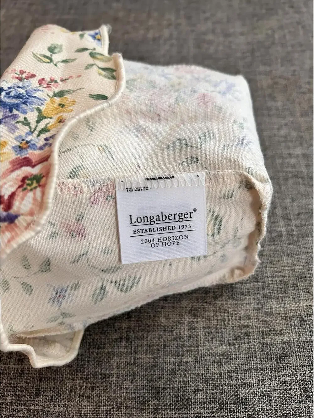 Longaberger 2004 Horizon Of Hope Basket Liner In Spring Floral Fabric